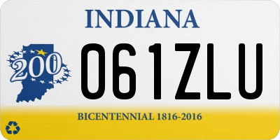 IN license plate 061ZLU