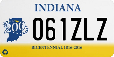 IN license plate 061ZLZ