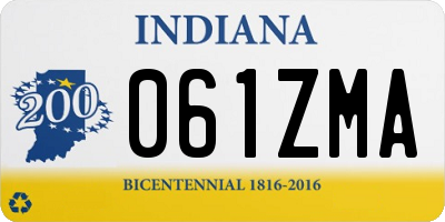 IN license plate 061ZMA