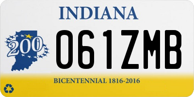 IN license plate 061ZMB