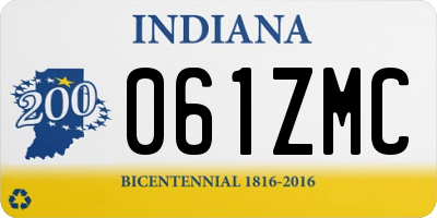 IN license plate 061ZMC