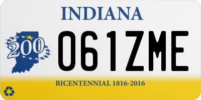 IN license plate 061ZME
