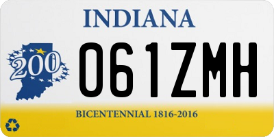 IN license plate 061ZMH