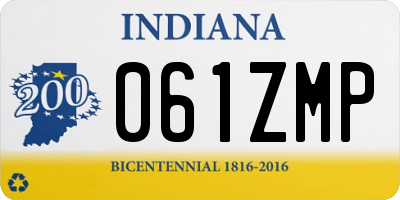 IN license plate 061ZMP