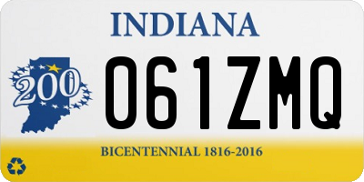 IN license plate 061ZMQ