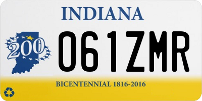 IN license plate 061ZMR