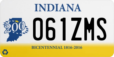 IN license plate 061ZMS