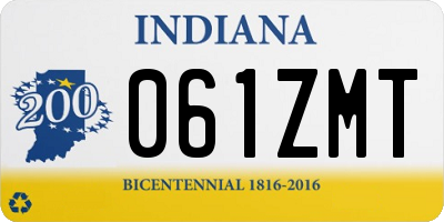 IN license plate 061ZMT