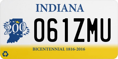 IN license plate 061ZMU