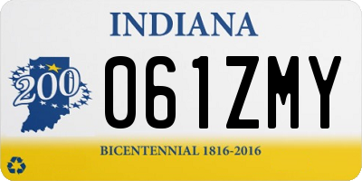 IN license plate 061ZMY