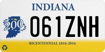 IN license plate 061ZNH