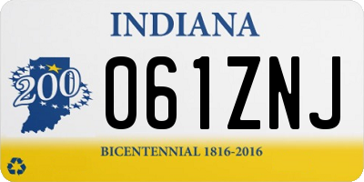 IN license plate 061ZNJ