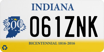 IN license plate 061ZNK