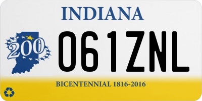 IN license plate 061ZNL