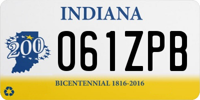 IN license plate 061ZPB