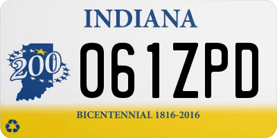 IN license plate 061ZPD