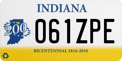 IN license plate 061ZPE