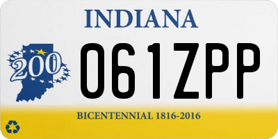 IN license plate 061ZPP
