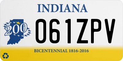 IN license plate 061ZPV