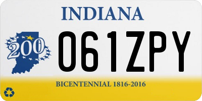 IN license plate 061ZPY