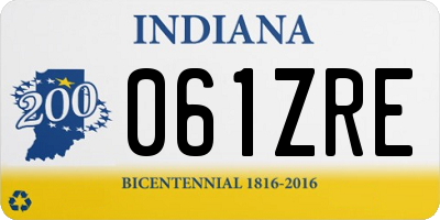 IN license plate 061ZRE