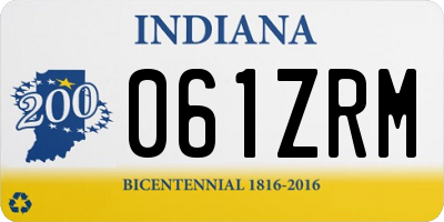 IN license plate 061ZRM