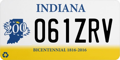 IN license plate 061ZRV