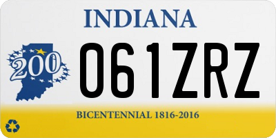 IN license plate 061ZRZ