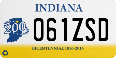 IN license plate 061ZSD