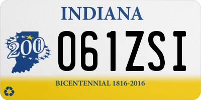 IN license plate 061ZSI