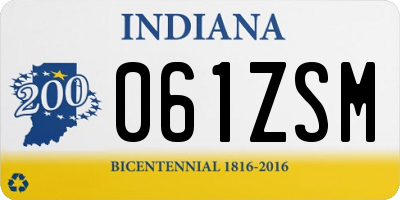 IN license plate 061ZSM