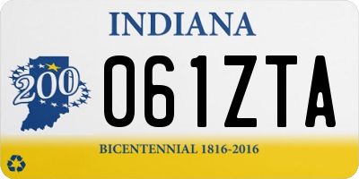 IN license plate 061ZTA