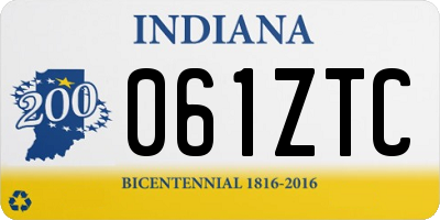 IN license plate 061ZTC