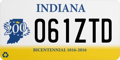 IN license plate 061ZTD