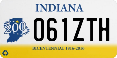 IN license plate 061ZTH