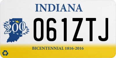 IN license plate 061ZTJ