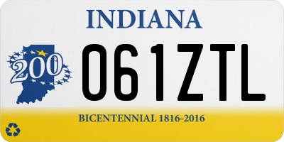 IN license plate 061ZTL