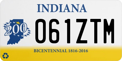 IN license plate 061ZTM