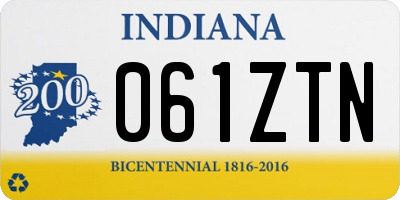 IN license plate 061ZTN