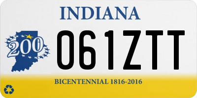 IN license plate 061ZTT