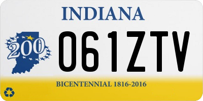 IN license plate 061ZTV
