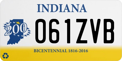 IN license plate 061ZVB