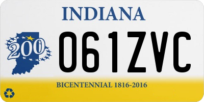 IN license plate 061ZVC