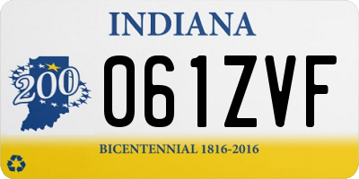 IN license plate 061ZVF