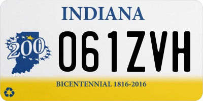 IN license plate 061ZVH