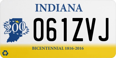 IN license plate 061ZVJ