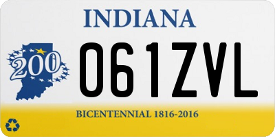IN license plate 061ZVL