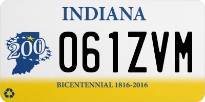 IN license plate 061ZVM
