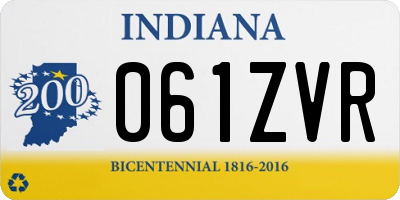 IN license plate 061ZVR