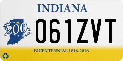 IN license plate 061ZVT